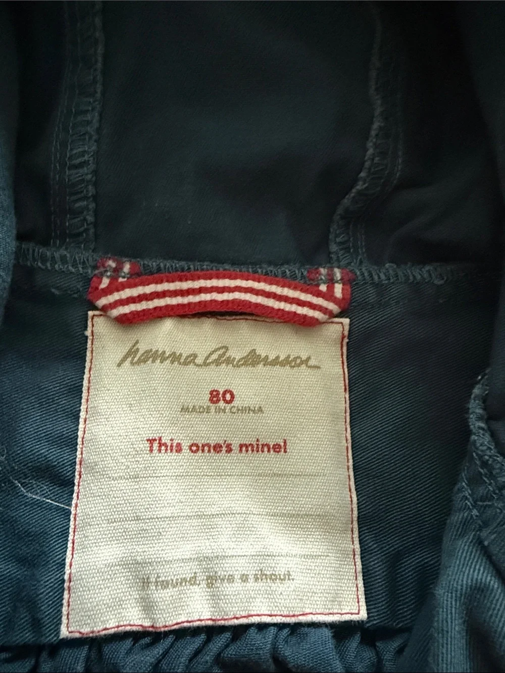 Hanna Andersson Dark Blue Hooded Zipper with buttons Jacket